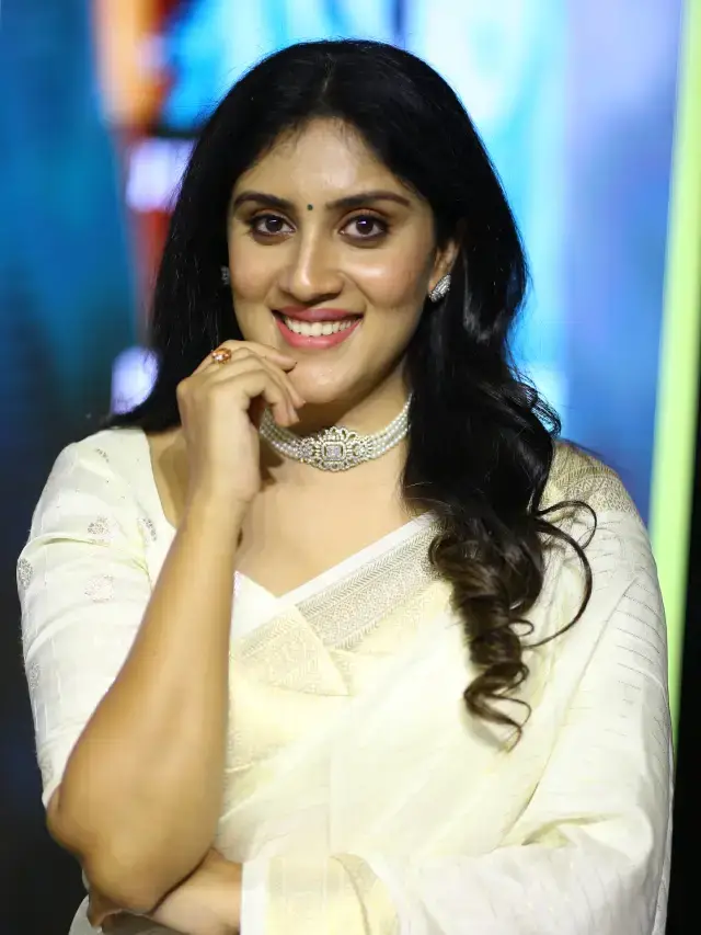 Dhanya Balakrishna Stills In White Saree Blouse